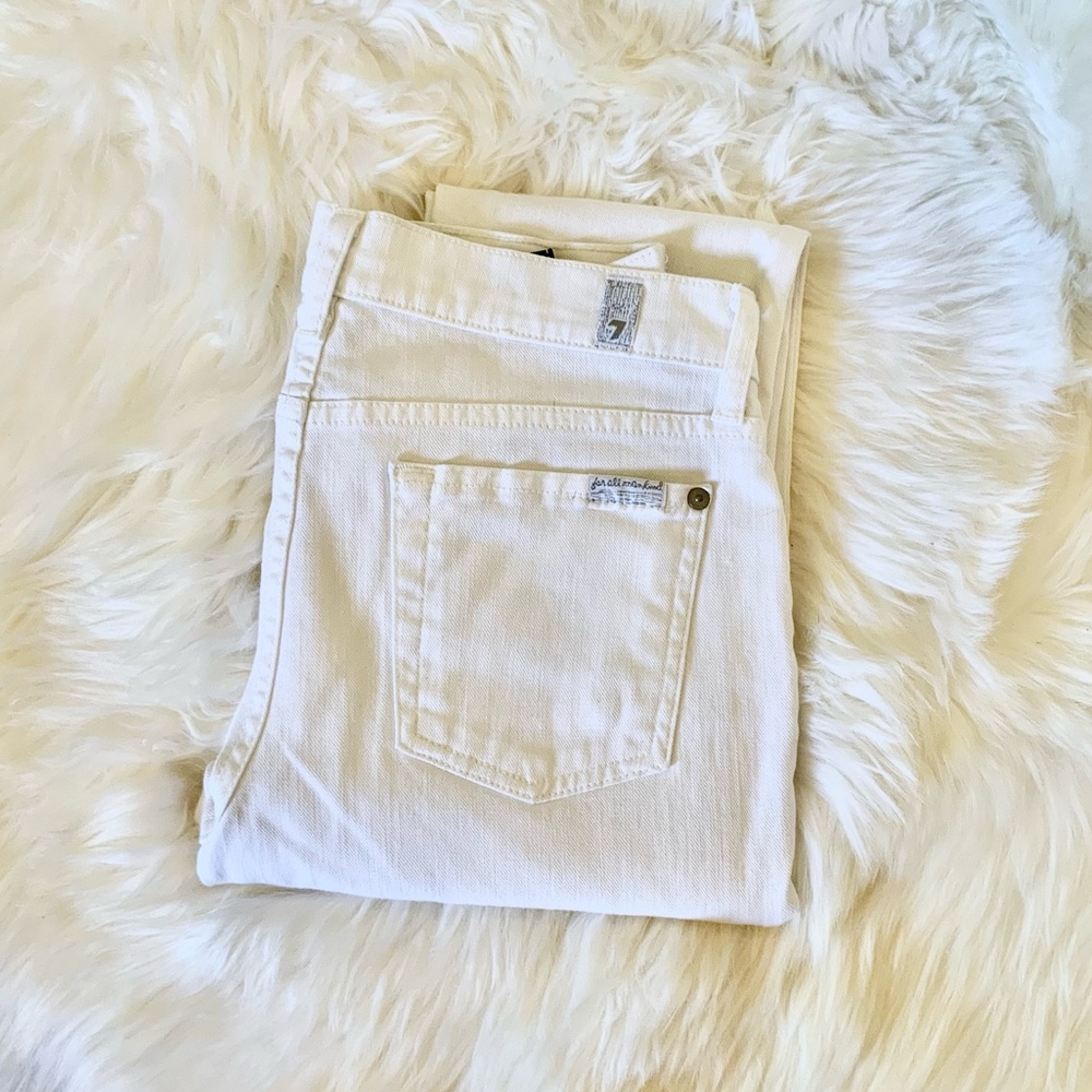 7 FOR ALL MANKIND white slim cigarette jean SIZE 26